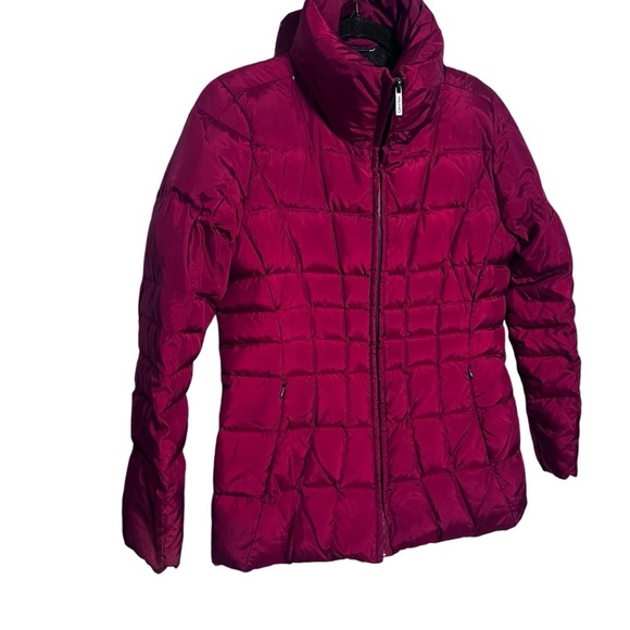 Calvin Klein Jackets & Blazers - Calvin Klein Maroon Red High Neck Puffer Zip Up Coat sz XS